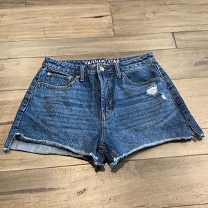 Vanilla Star High Rise Shortie Jean Short Sz 7